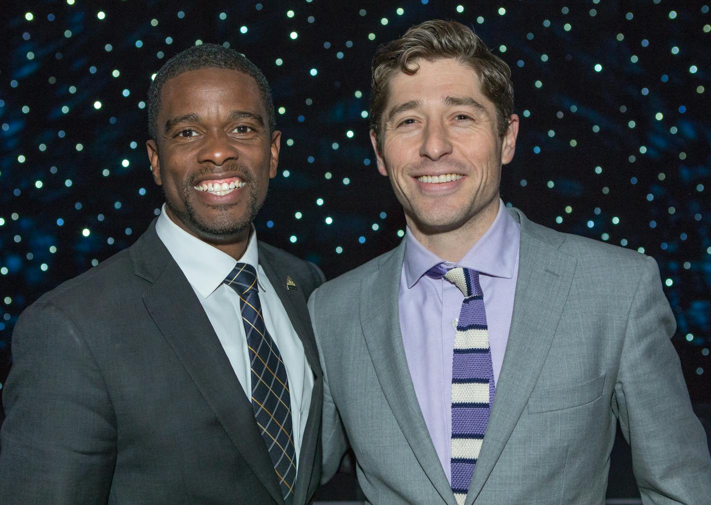 St. Paul mayor elect, Melvin Carter with Minneapolis mayor elect, Jacob Frey at the 2017 Catholic Charities St Nicholas Dinner. [ Special to Star Tribune, photo by Matt Blewett, Matte B Photography, matt@mattebphoto.com, November 7, 2017, Downtown Marriott, Minneapolis, Minnesota, SAXO 1004981237 FACE121717