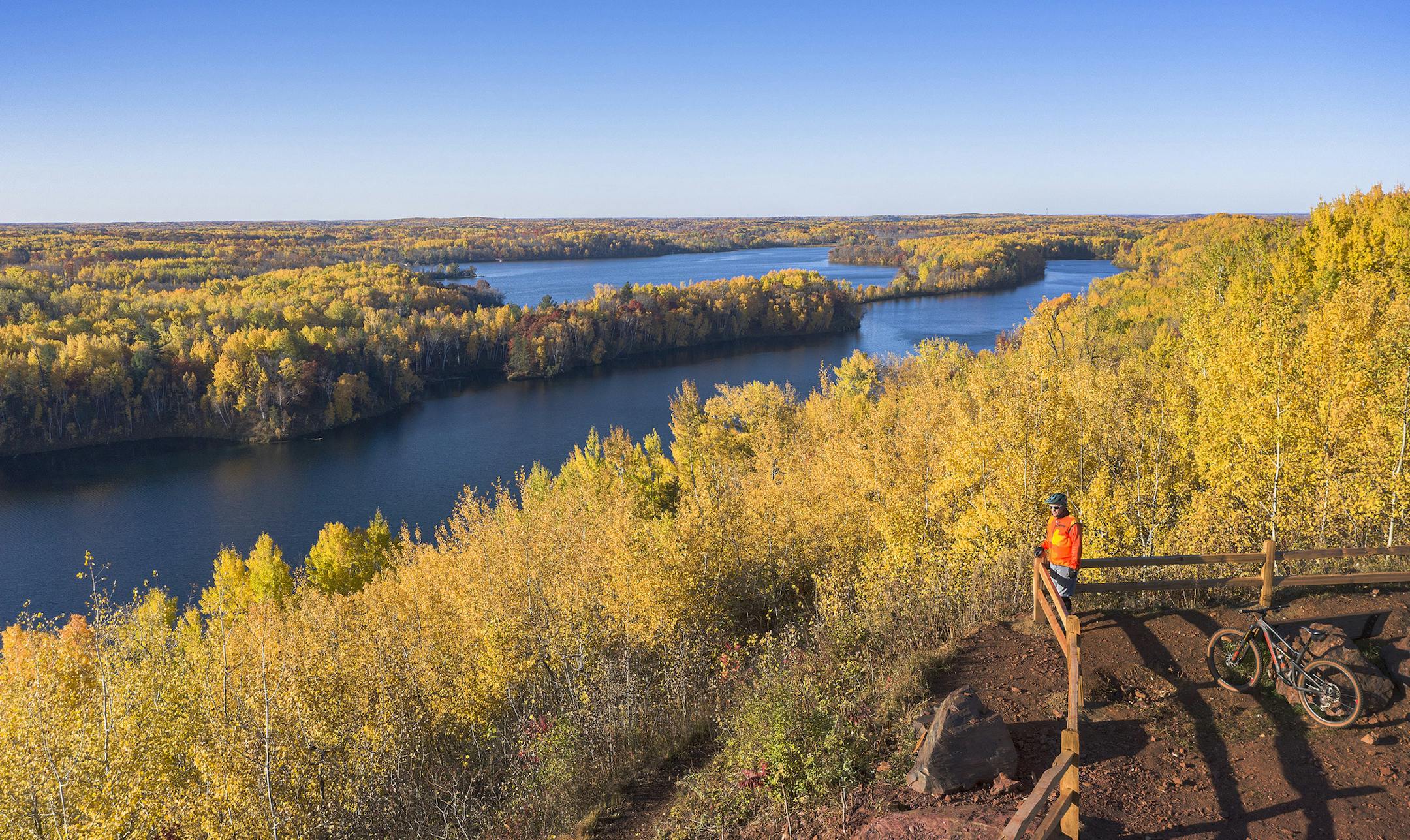 Cuyuna Country State Recreation Area in autumn.
