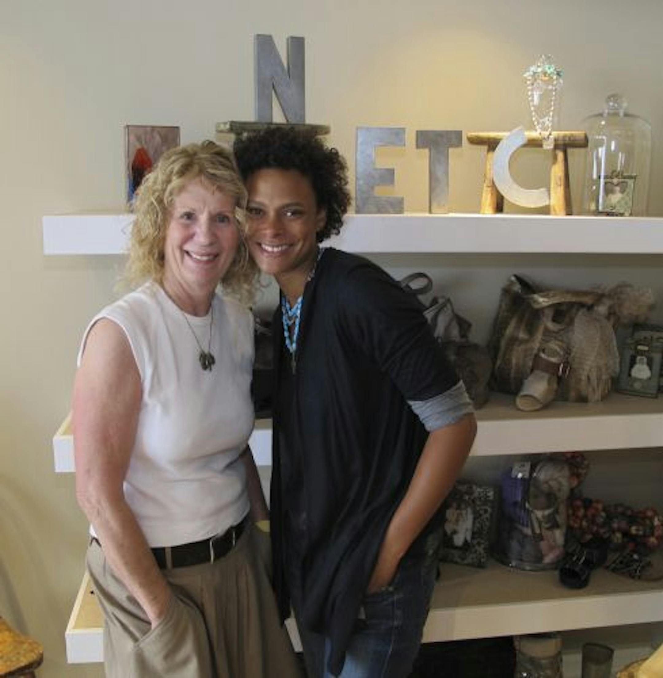 Partners Nancy Heidman and Veronica Clark at relocated n'etc. in Minneapolis.