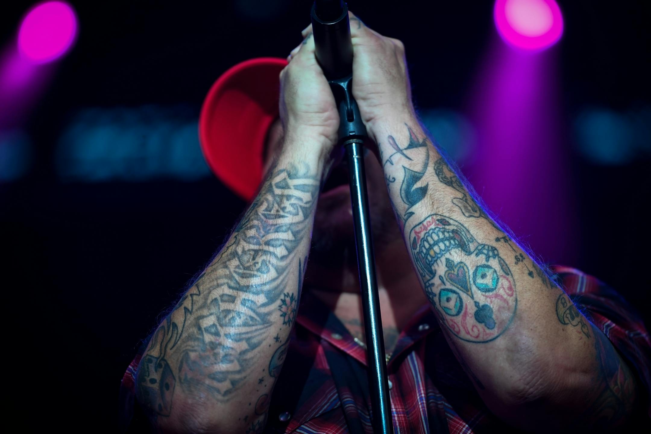 Uncle Kracker's tattoos as he performed Saturday night at Treasure Island.