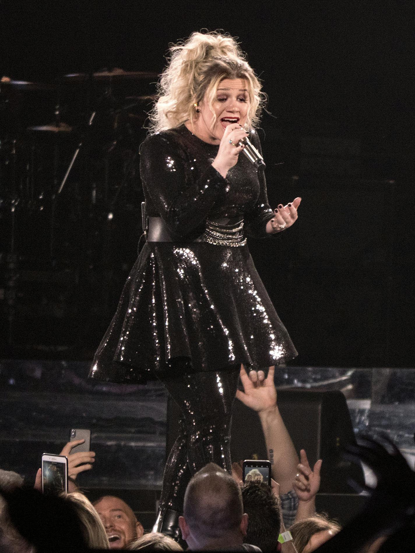 Kelly Clarkson brings her Meaning of Life tour to Xcel Energy Center in St. Paul February 16, 2019. (Courtney Perry/Special to the Star Tribune)