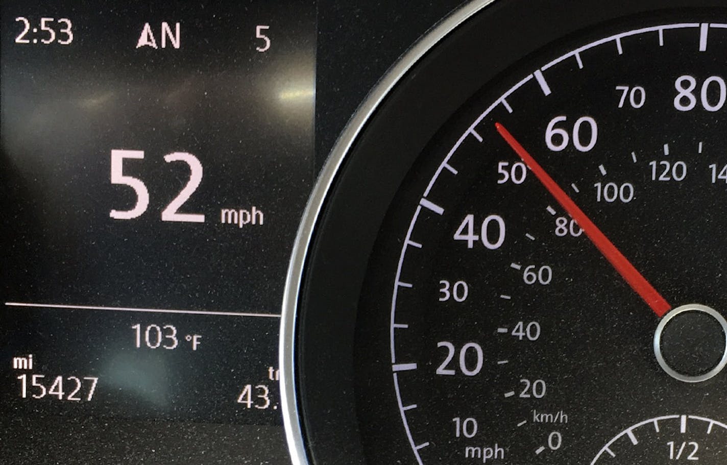 Temps hit 103 degree May 28, 2018, recorded on the car dash borad of Lewis Leung car. [ Star Tribune photo by Lewis Leung