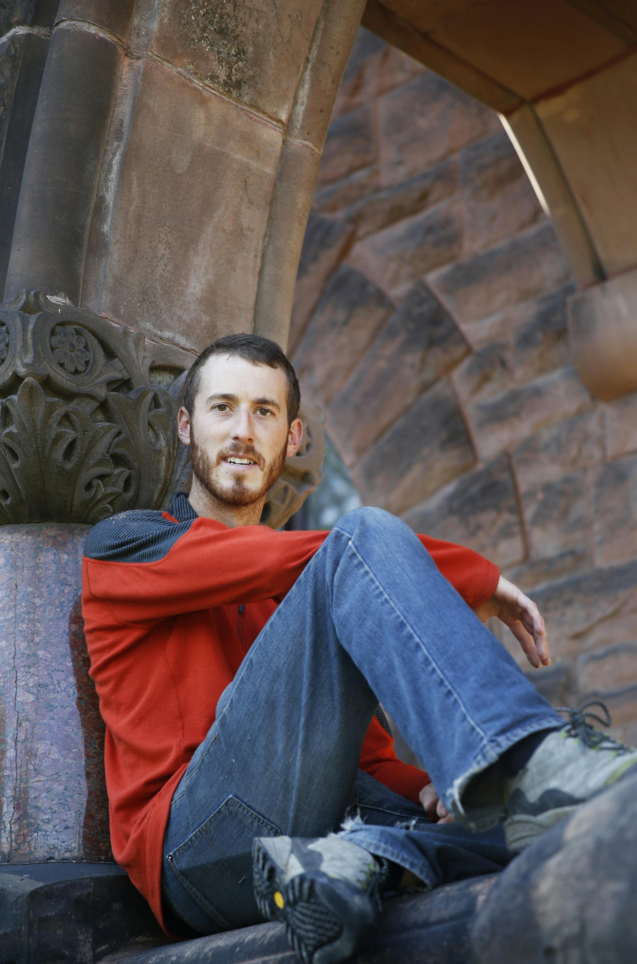 At the historic home on LaSalle in Minneapolis, Dan Hobbs managed to climb 57 Colorado mountain peaks in 24 days as an extreme fundraiser that raised $14,000 for Save the Children.]richard tsong-taatarii/rtsong-taataarii@startribune.com