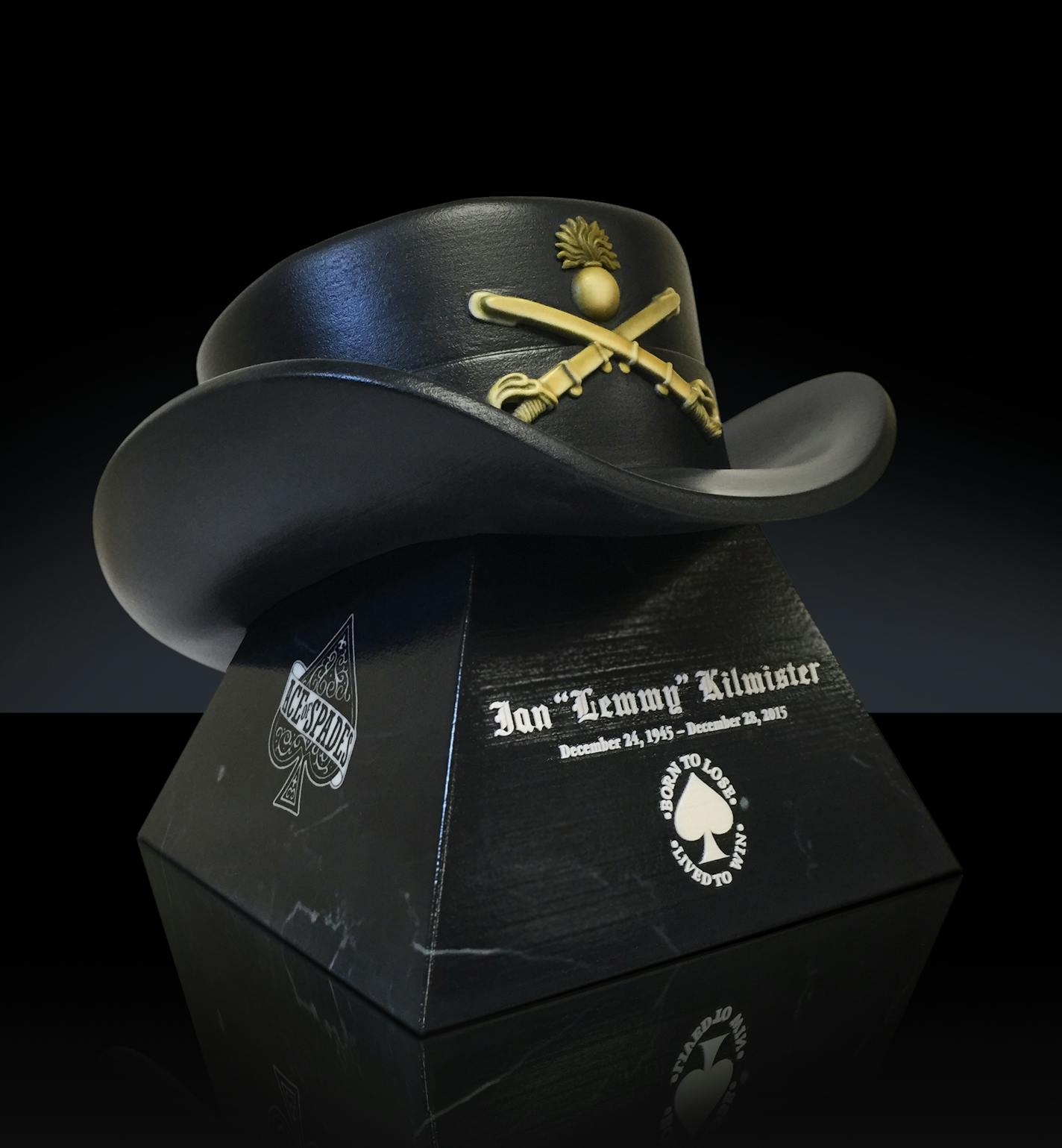 Funeral urn for Lemmy Kilmister