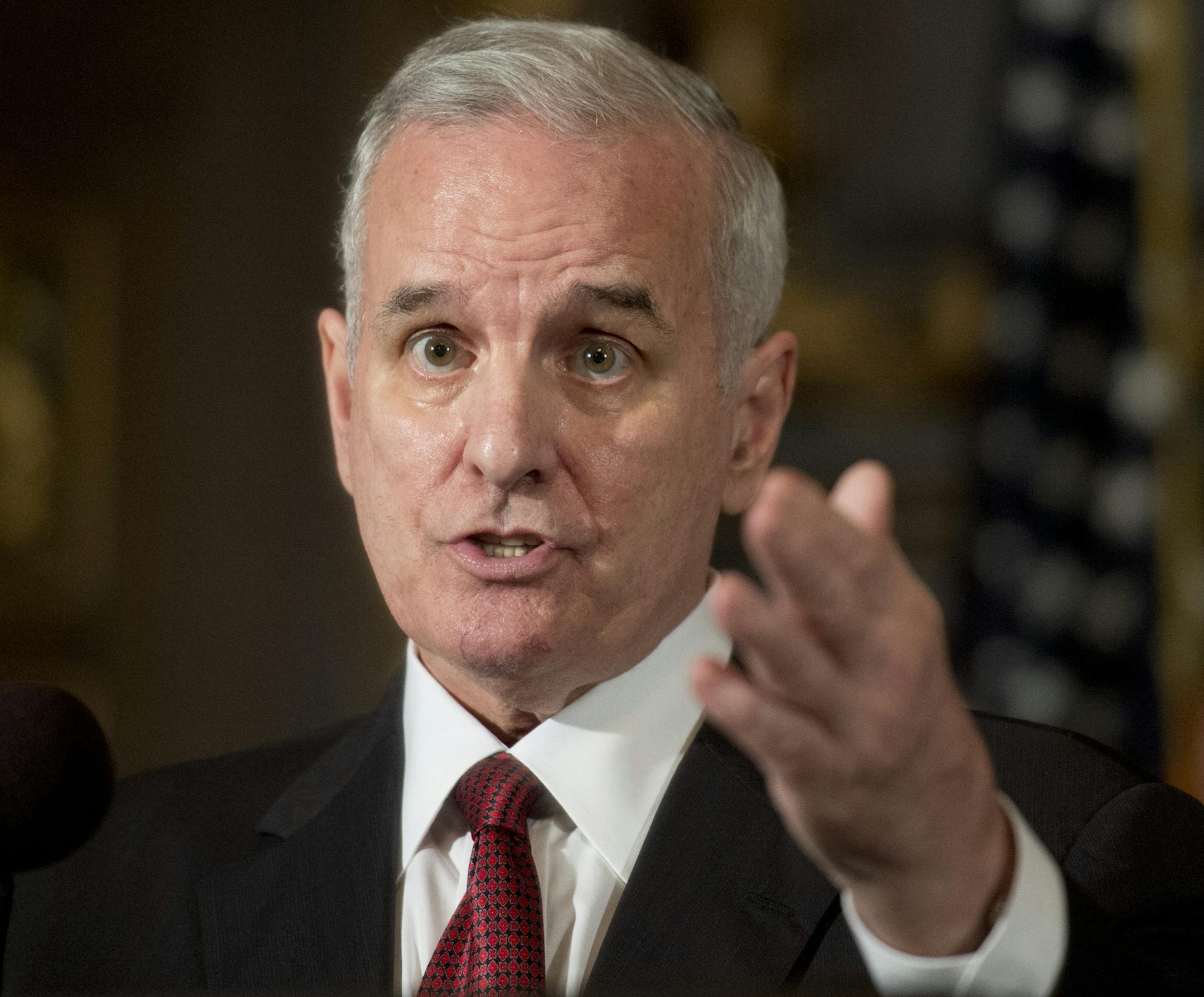 Governor Mark Dayton spoke at a news conference Tuesday, June 25, 2013. ] GLEN STUBBE * gstubbe@startribune.com ORG XMIT: MIN1306251600131111