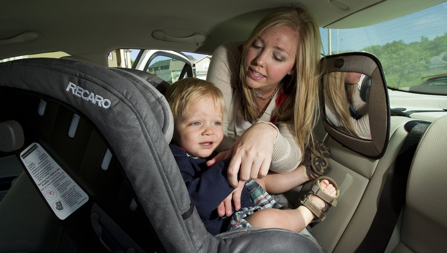 Experts say kids should ride in a rear-facing car seat until they are at least 2 or reach size limits.