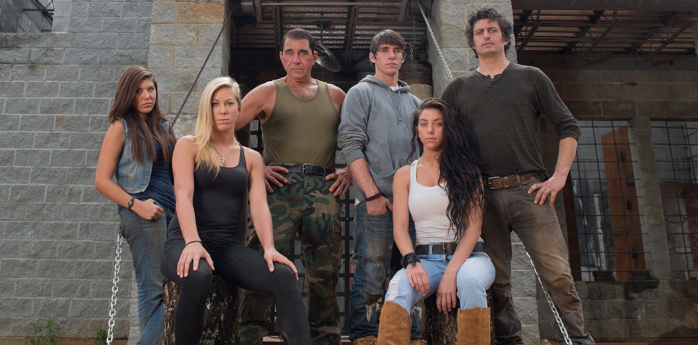 The family on the drawbridge of the castle. American prepper Brent, believes the castle, relics of the Dark Ages are still the most desirable quarters for the doomsday scenario he fears &#x201a;&#xc4;&#xec; an electromagnetic burst where the power grid fails resulting in a blackout. Brent is summoning his kids &#x201a;&#xc4;&#xec; from an amateur model to an experienced prepper and a 41-year old who&#x201a;&#xc4;&#xf4;s barely handled firearms -- to his partially built towering castle isolated d