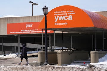 YWCA signage still hangs on the former Uptown facility on Friday.