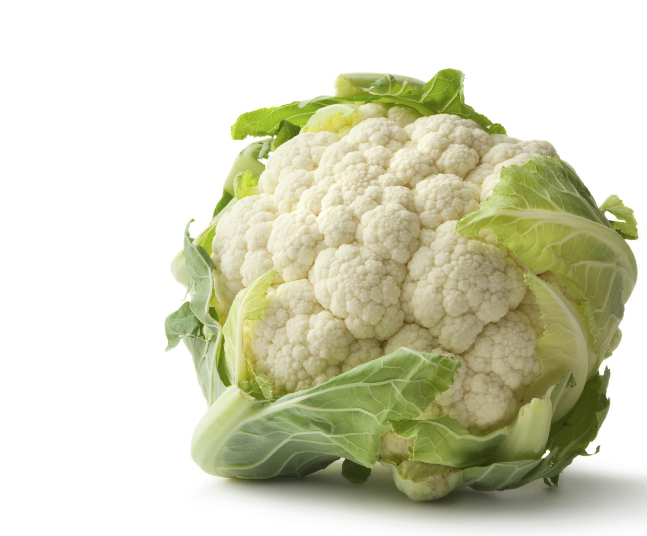 credit: iStock cauliflower on white background