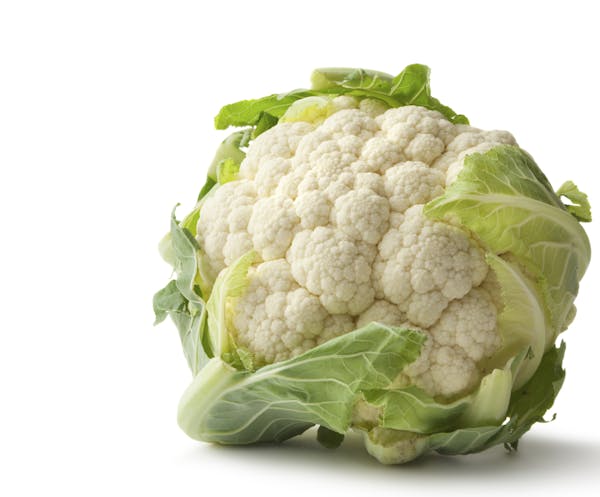credit: iStock cauliflower on white background