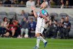 Minnesota United forward Teemu Pukki reacts after a missed shot against Los Angeles FC on Wednesday night.