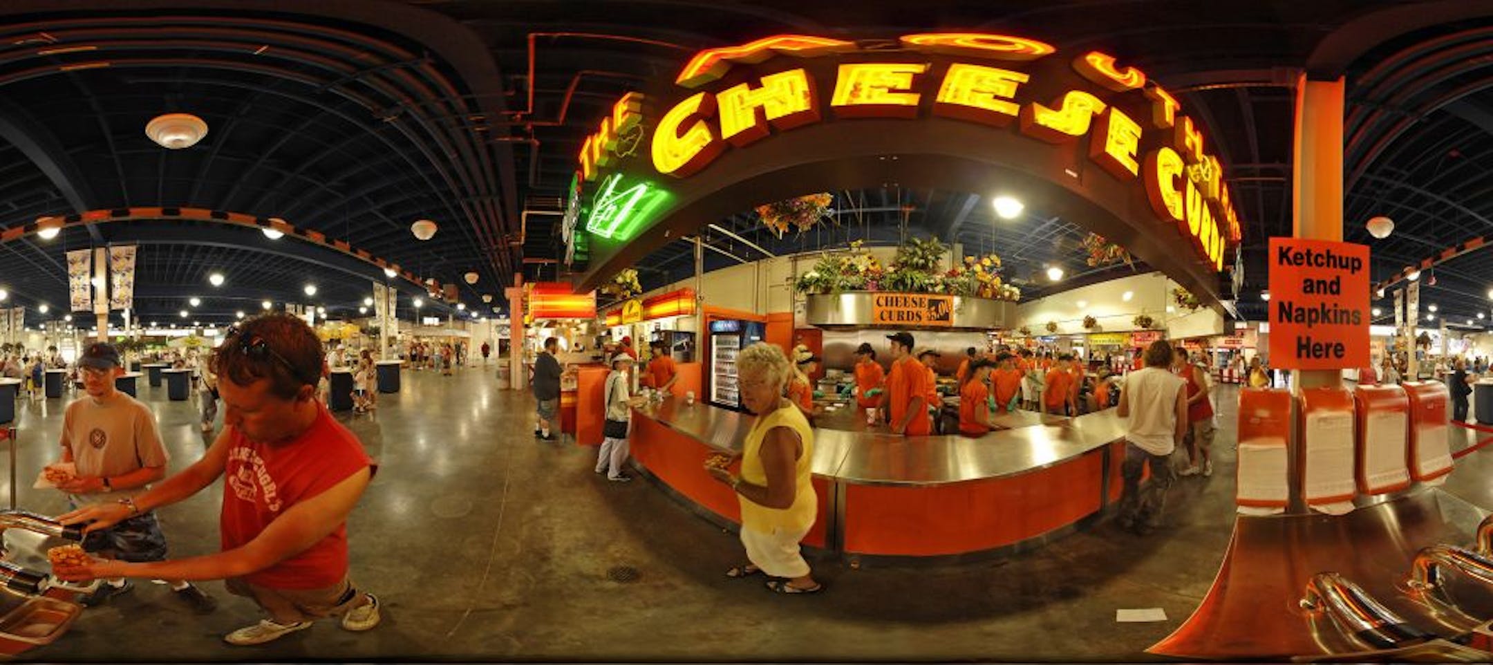 Cheese curds for sale in the Food Building.