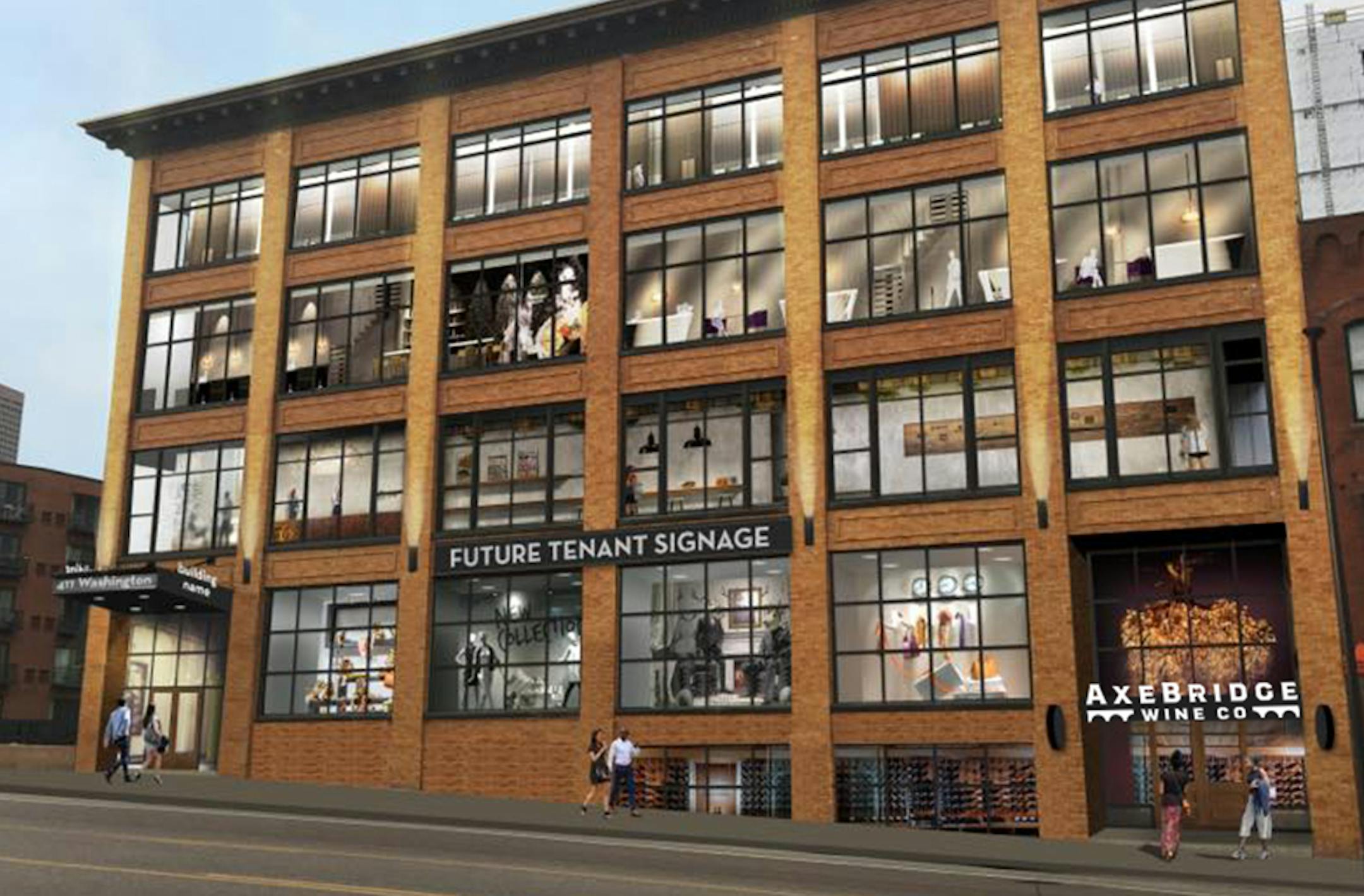 Provided A rendering of the Washington Avenue space that will become Schram Vineyards' second location.