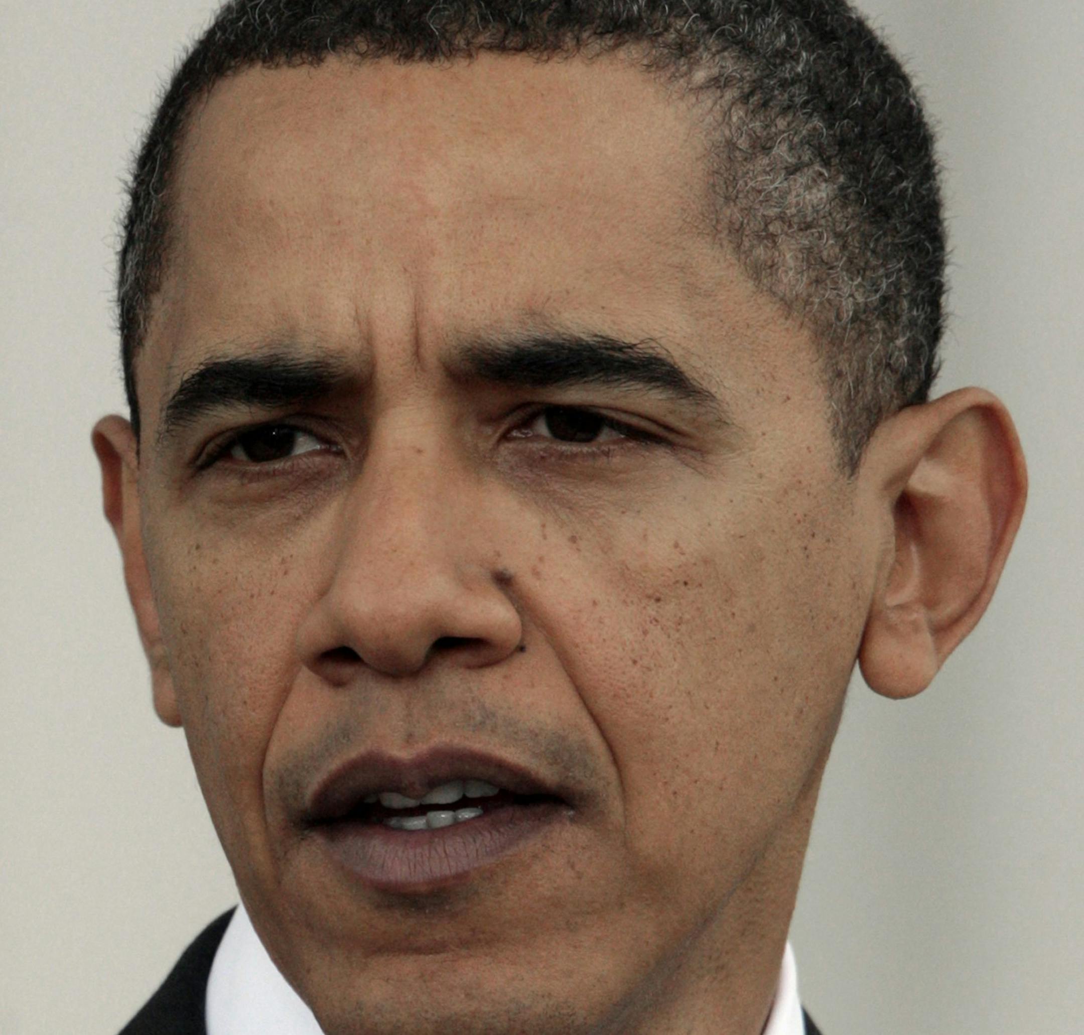 President Obama speaks during the pardoning of the National Thanksgiving Turkey, Courage, in a ceremony in the North Portico of the White House, in Washington, Wednesday, Nov. 25, 2009, (AP Photo/Pablo Martinez Monsivais)