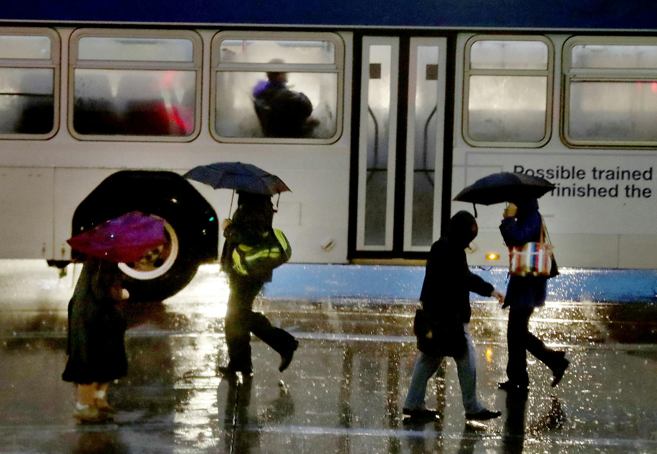 It was a soggy commute for those downtown near 6th St. S and 2nd Ave. Tuesday, Oct. 3, 2017, in Minneapolis, MN.] DAVID JOLES � david.joles@startribune.com Heavy overnight rains, followed by strong morning showers saturated the ground in the metro and parts of the state.