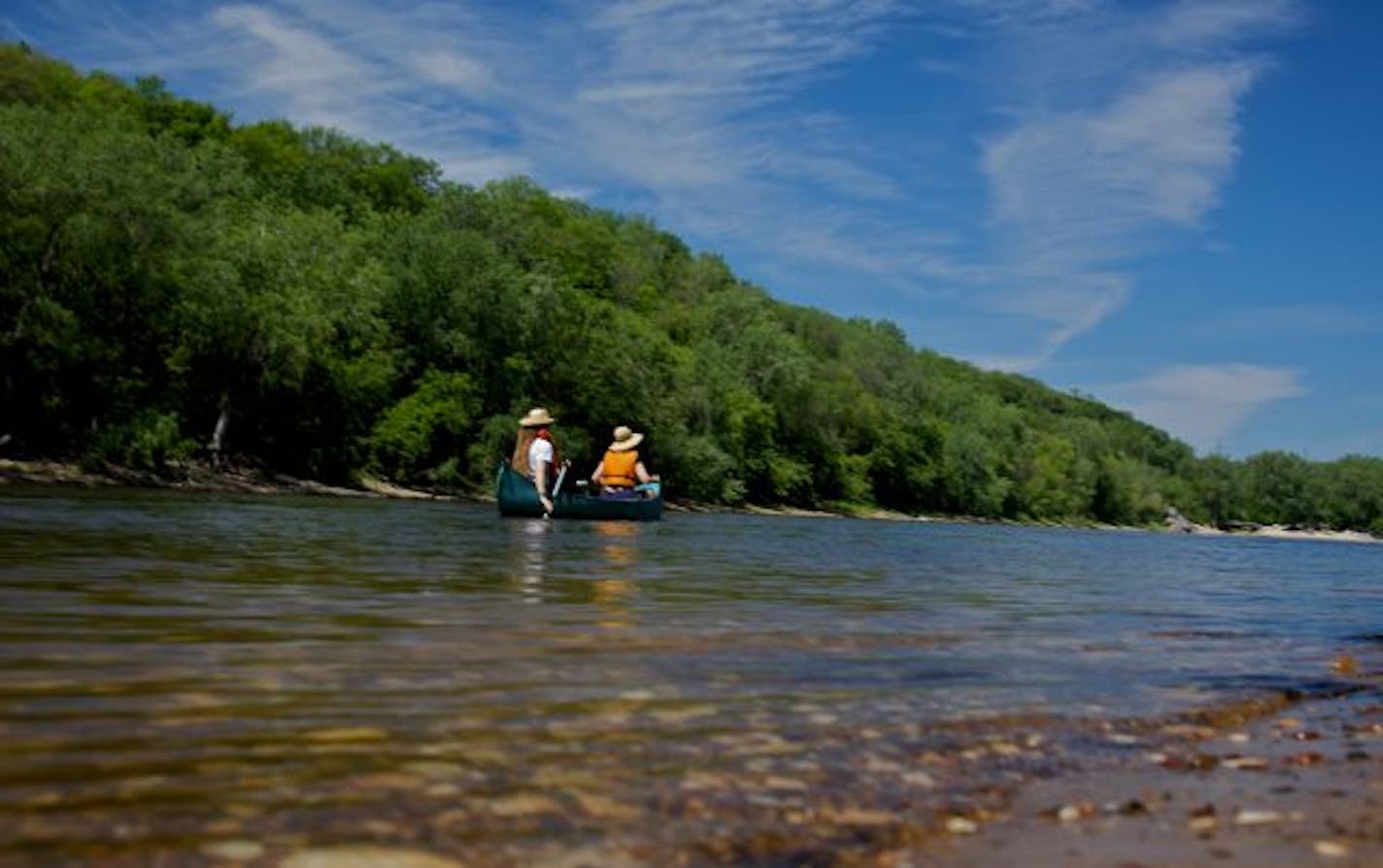 The Mississippi River at Hidden Falls Park.