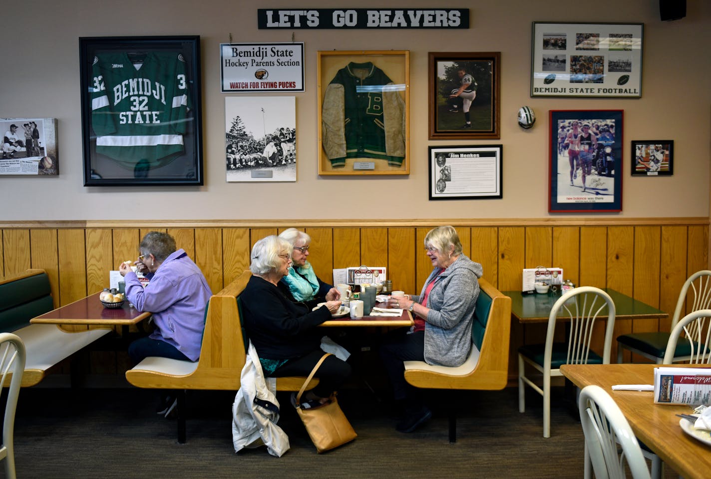 Mail delivery has been a common topic of discussion at Raphael's Bakery Cafe in downtown Bemidji, Minn. MUST CREDIT: Photos by Dan Koeck for The Washington Post