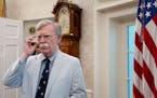 FILE -- Then National Security Advisor John Bolton in the Oval Office in Washington, July 19, 2019. Lawyers for the Justice Department and John Bolton