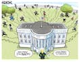 Sack cartoon: Trump's back