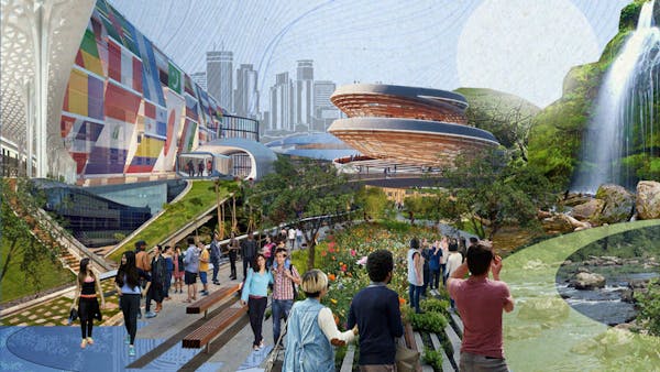 A rendering from Minnesota’s pitch to host the 2027 World’s Fair.