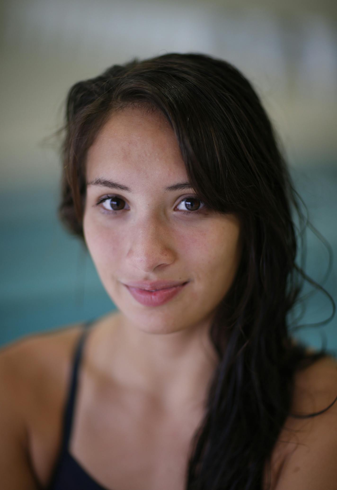 Zoe Avestruz before practice at Chaska Middle School East. ] JEFF WHEELER &#x201a;&#xc4;&#xa2; jeff.wheeler@startribune.com Chanhassen has two of the top swimmers in the state in Kaia Grobe and Zoe Avestruz. They practiced with the team at Chaska Middle School East Monday late Monday afternoon, September 8, 2014.