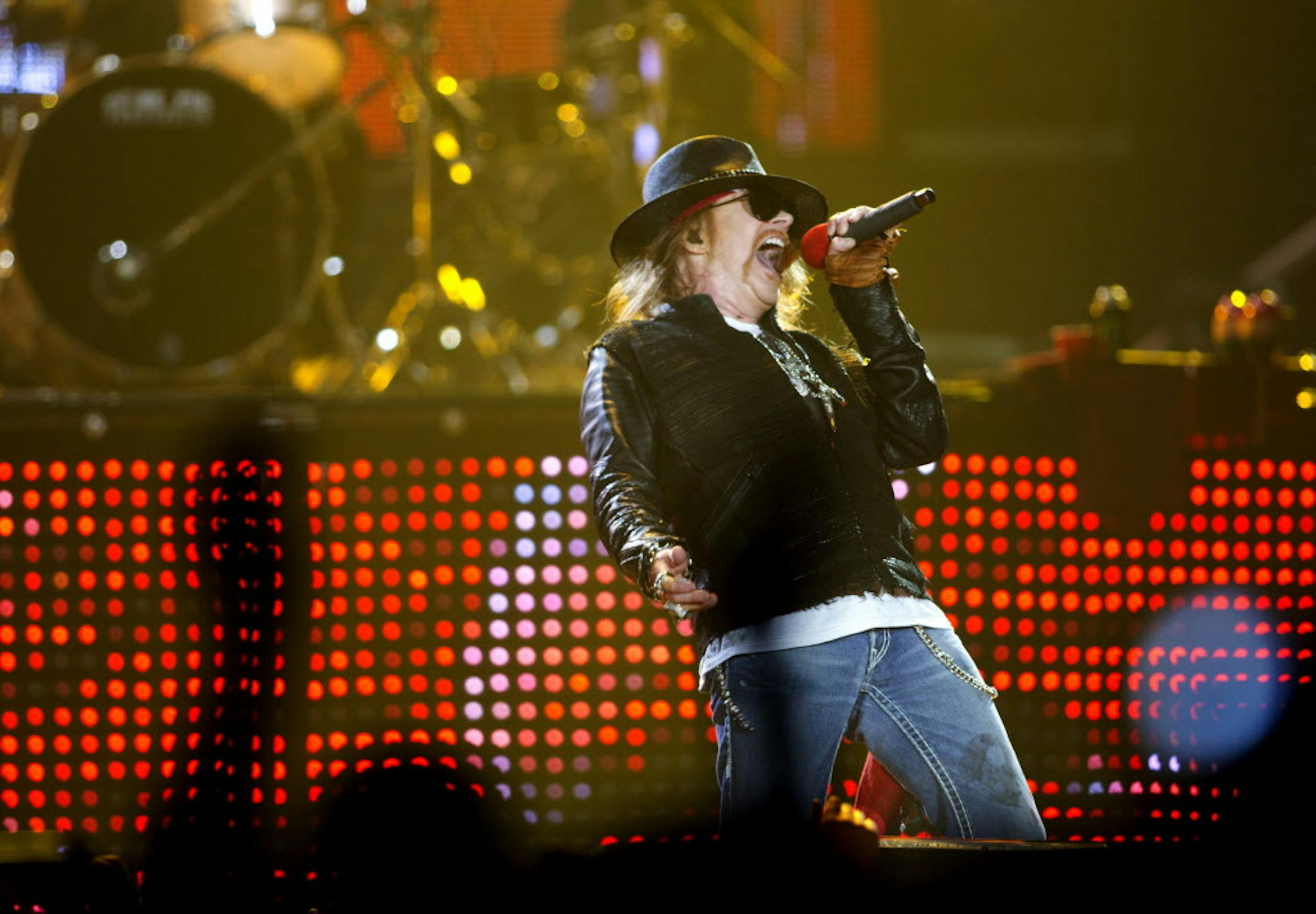 Axl Rose of Guns N' Roses at Target Center in 2011.