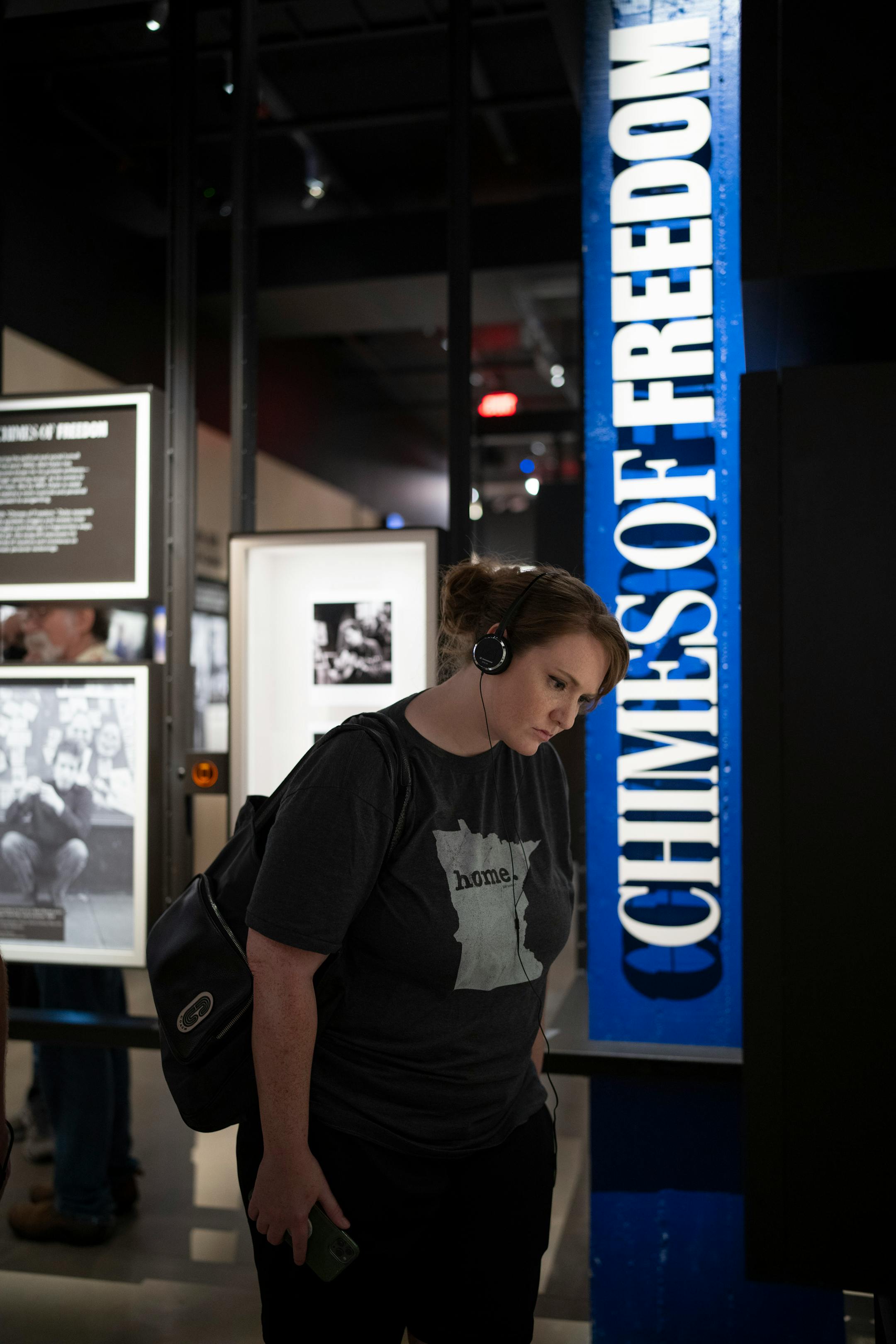 Minnesota native Lauren Sheffer of Melbourne, Fla., was among the first fans to enter the Bob Dylan Center in Tulsa after it opened to the general public on May 10.