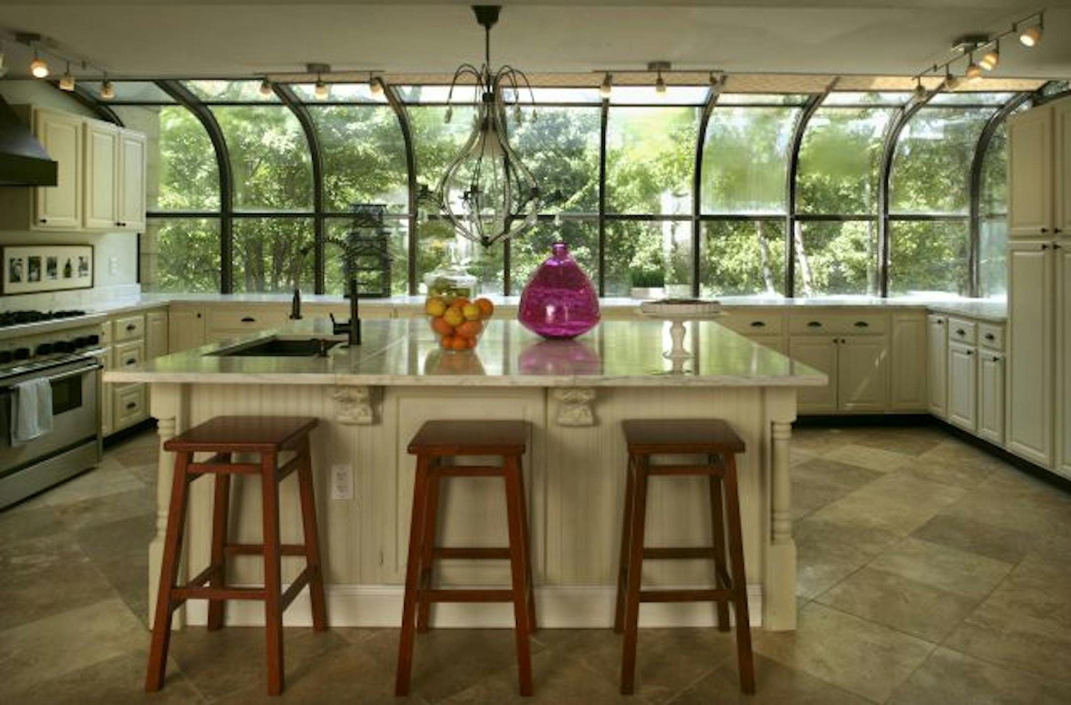 Jennifer and Chuck Shepard's kitchen in their Eden Praire, MN home. The couple bought a foreclosed, condemned suburban home and renovated it -- doing most of the work themselves. They salvaged many materials, recycled others from the home and found deals on craigslist.