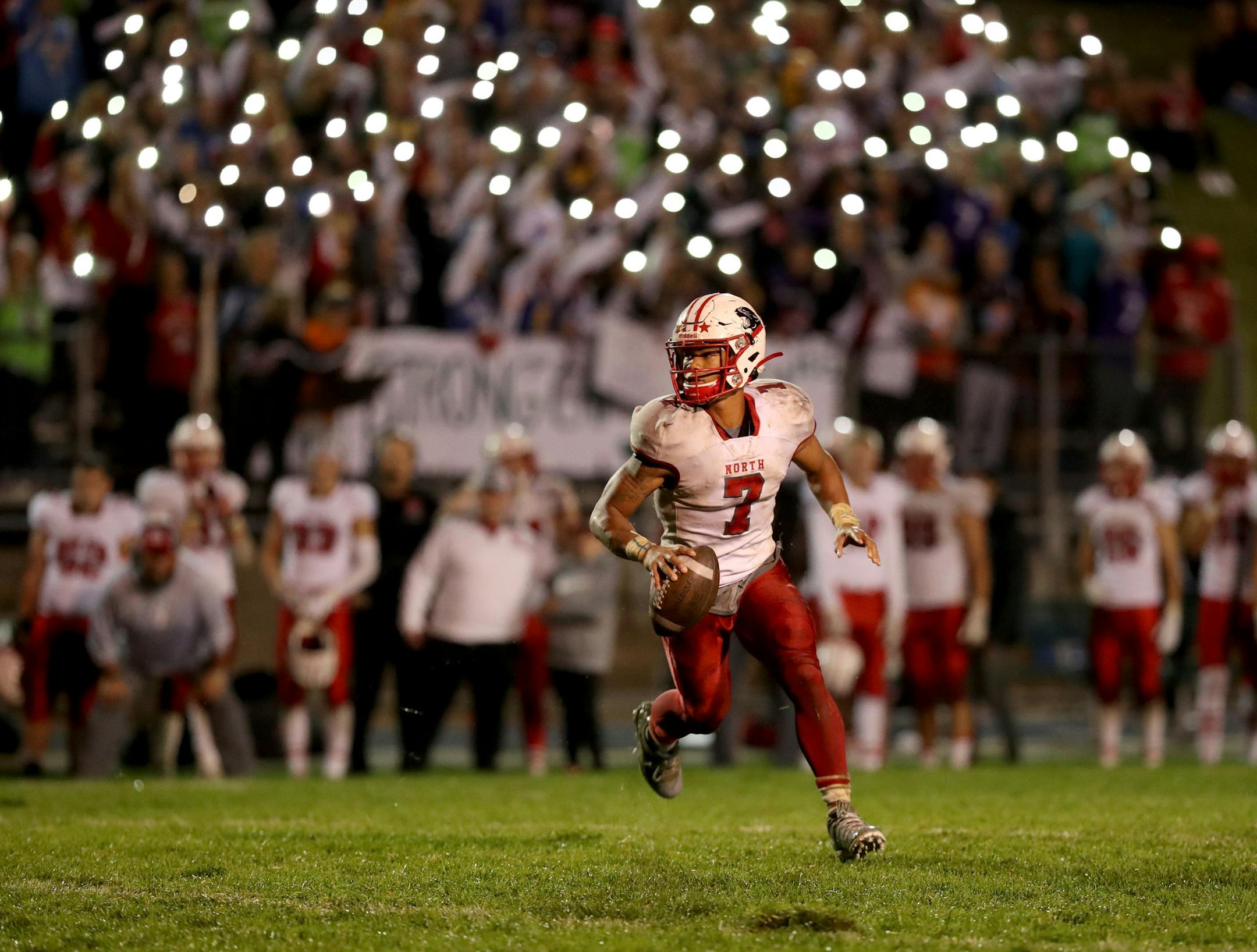 Lakeville North quarterback RaJa Nelson has sparkled in the starting quarterback role this season. Photo: DAVID JOLES • david.joles@startribune.com