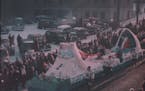 One of the earliest color photos of the St. Paul Winter Carnival captures the January 1940 parade.