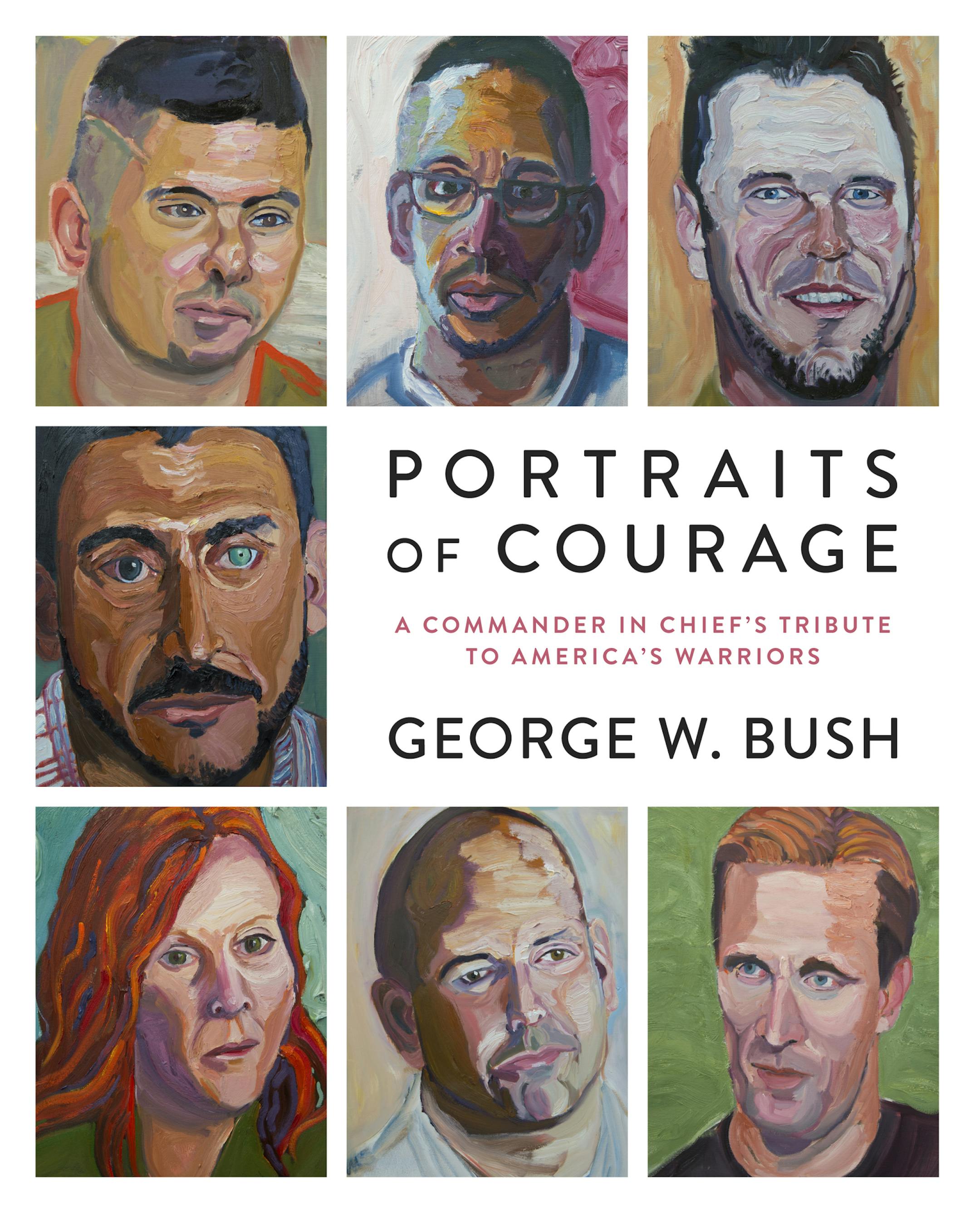 Ramon Padilla is the top left portrait on the cover of "Portraits of Courage: A Commander in Chief's Tribute to America's Warriors." MUST CREDIT: Crown.