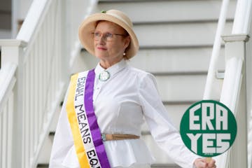 Still fighting: Betty Folliard, former legislator and activist for the Equal Rights Amendment, sees the ERA as an extension of women's suffrage.