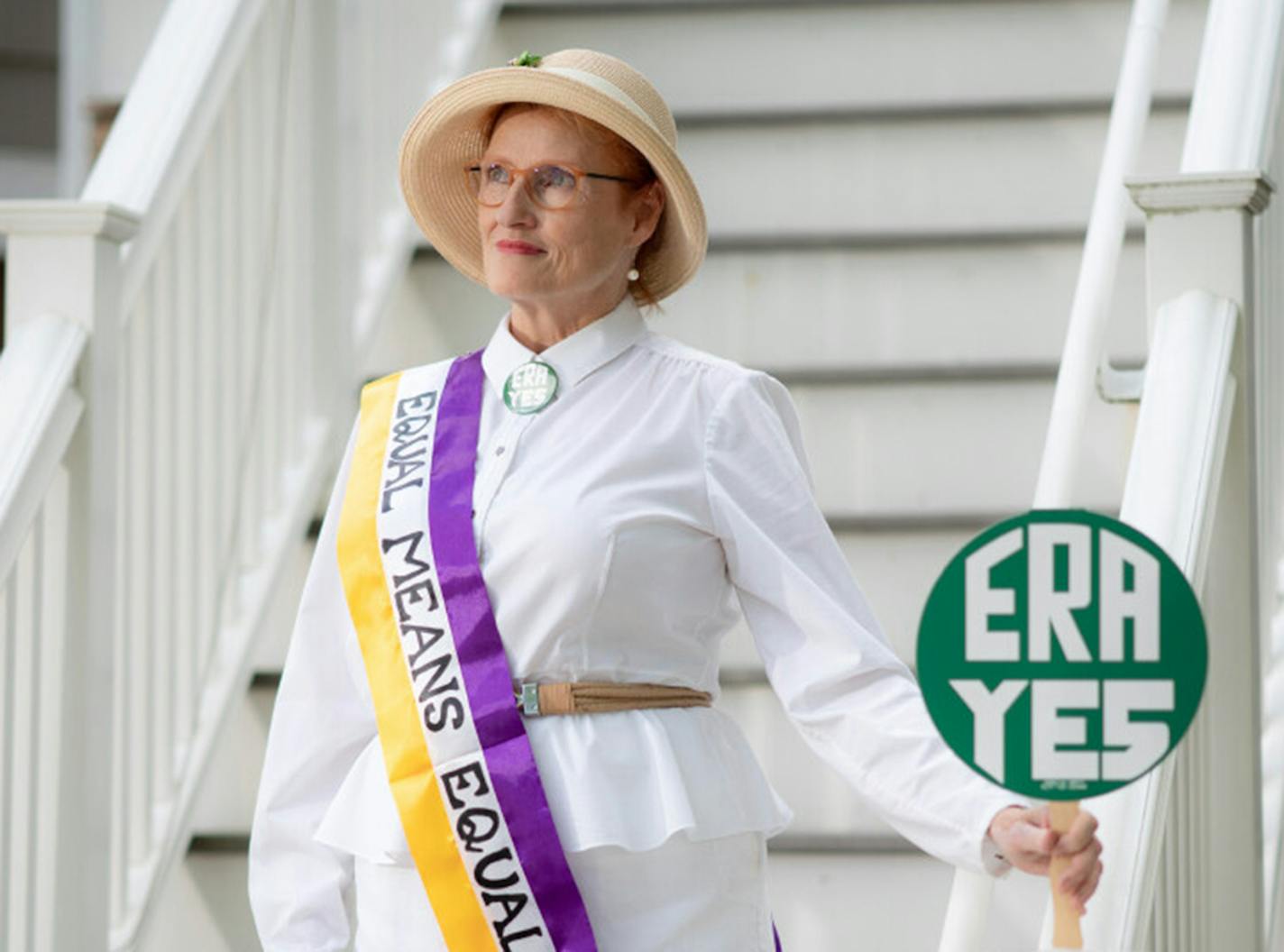 Still fighting: Betty Folliard, former legislator and activist for the Equal Rights Amendment, sees the ERA as an extension of women's suffrage.