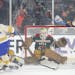 Kaapo Kahkonen played goal for the Wild in the third period at Saturday’s Winter Classic after Cam Talbot was injured.