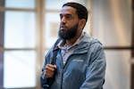 Defendant Mukhtar Mohamed Shariff walks into U.S. District Court April 24 in the first Feeding Our Future trial. Shariff's attorney will call witnesse