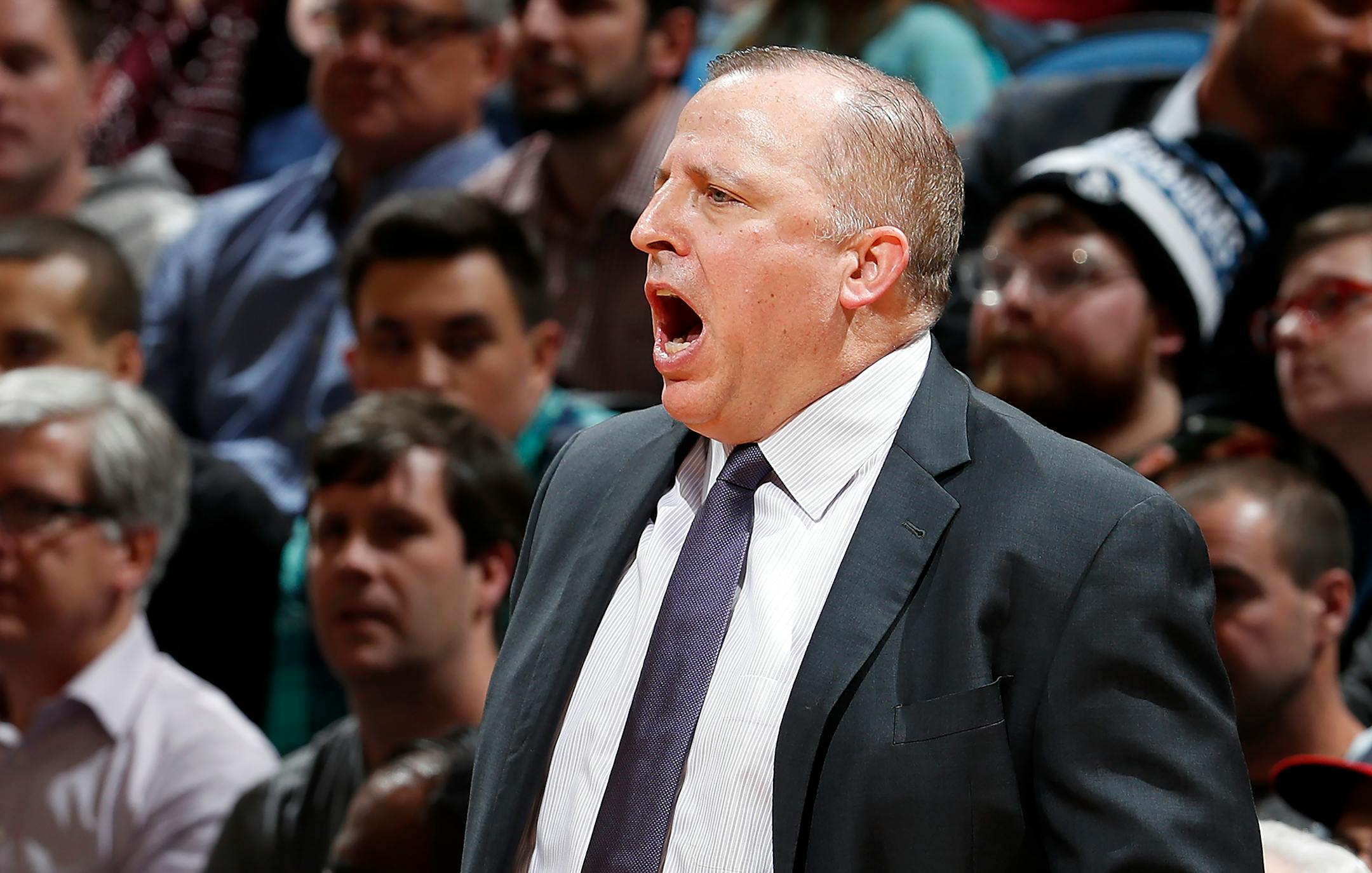 Wolves coach Tom Thibodeau will face his former team, the Chicago Bulls, on Tuesday night. ] CARLOS GONZALEZ cgonzalez@startribune.com - November 30, 2016, Minneapolis, MN, Target Center, NBA, Minnesota Timberwolves vs. New York Knicks
