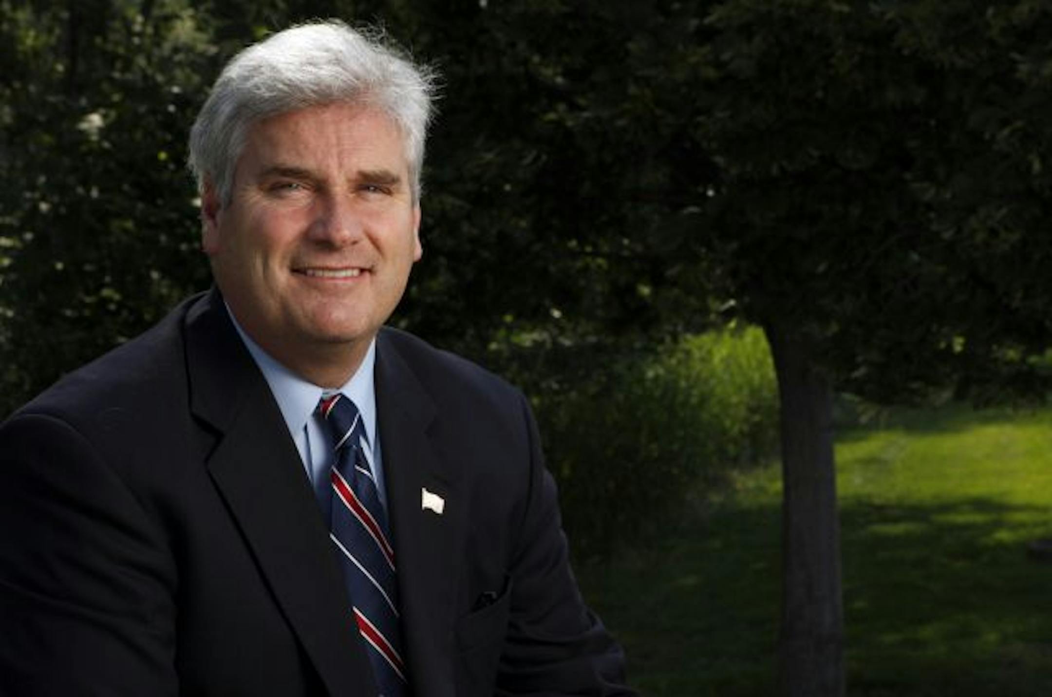 Tom Emmer the republican endorsed candidate for Governor photographed outside of his campaign office in Minnetonka, Minn.