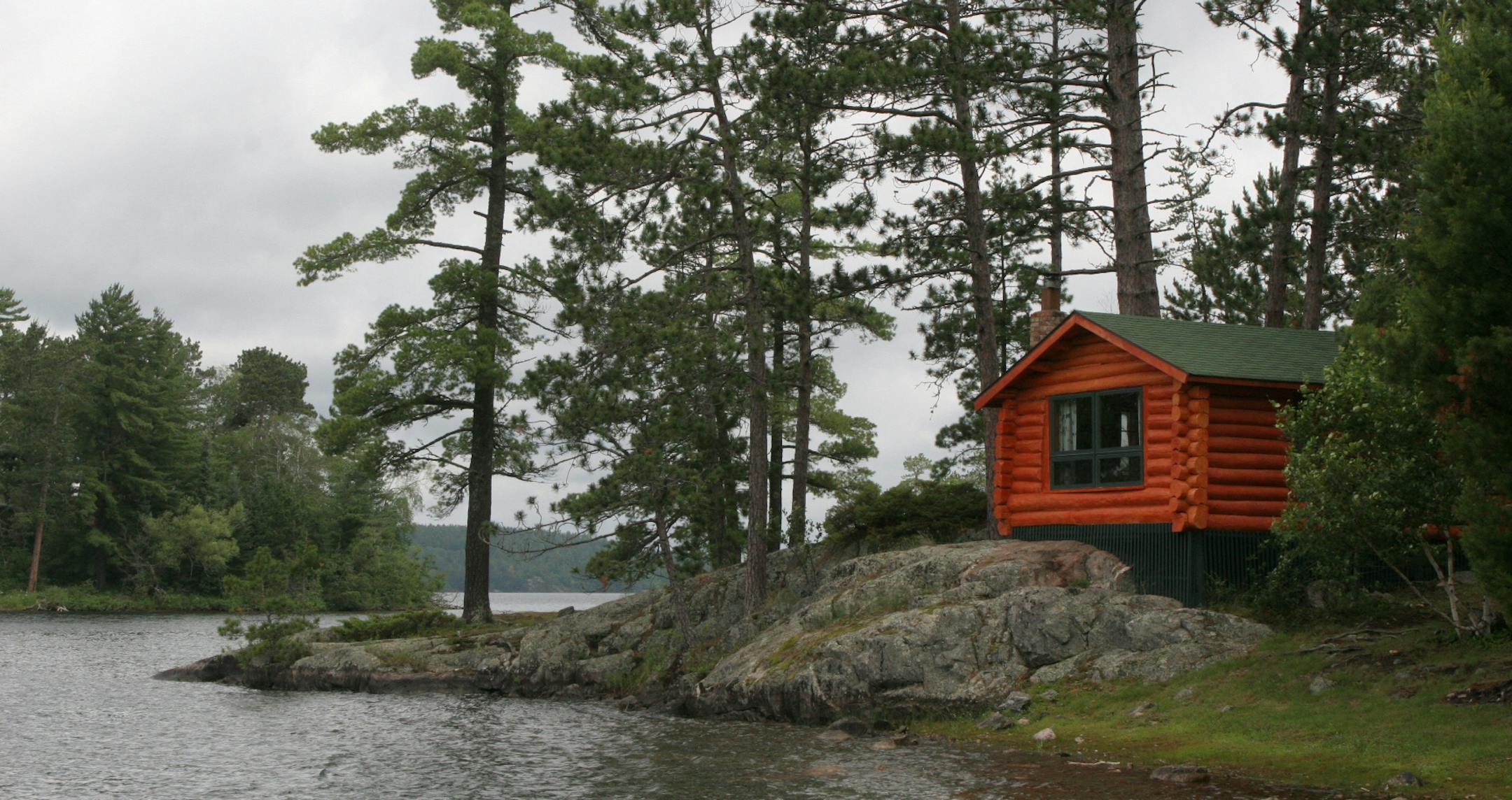 Many of the cabins at Burntside Lodge, a family-owned resort in Ely, Minn., hug Burntside Lake. [by Kerri Westenberg]