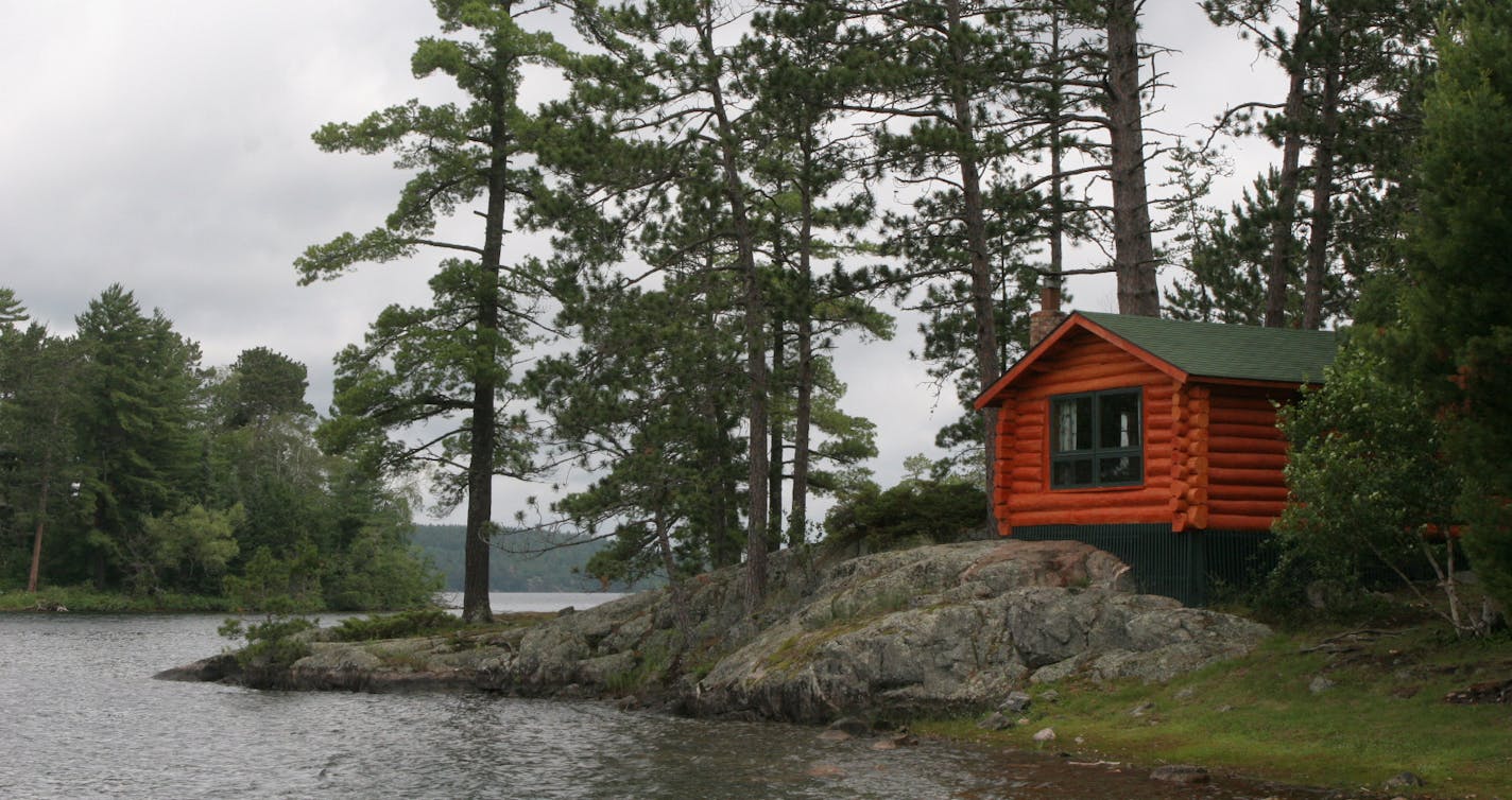 Many of the cabins at Burntside Lodge, a family-owned resort in Ely, Minn., hug Burntside Lake. [by Kerri Westenberg]