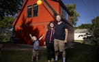Stephanie Erickson and Ross Pfund built an accessory dwelling unit in their backyard in Minneapolis. They're pictured with their son, Quinlan.