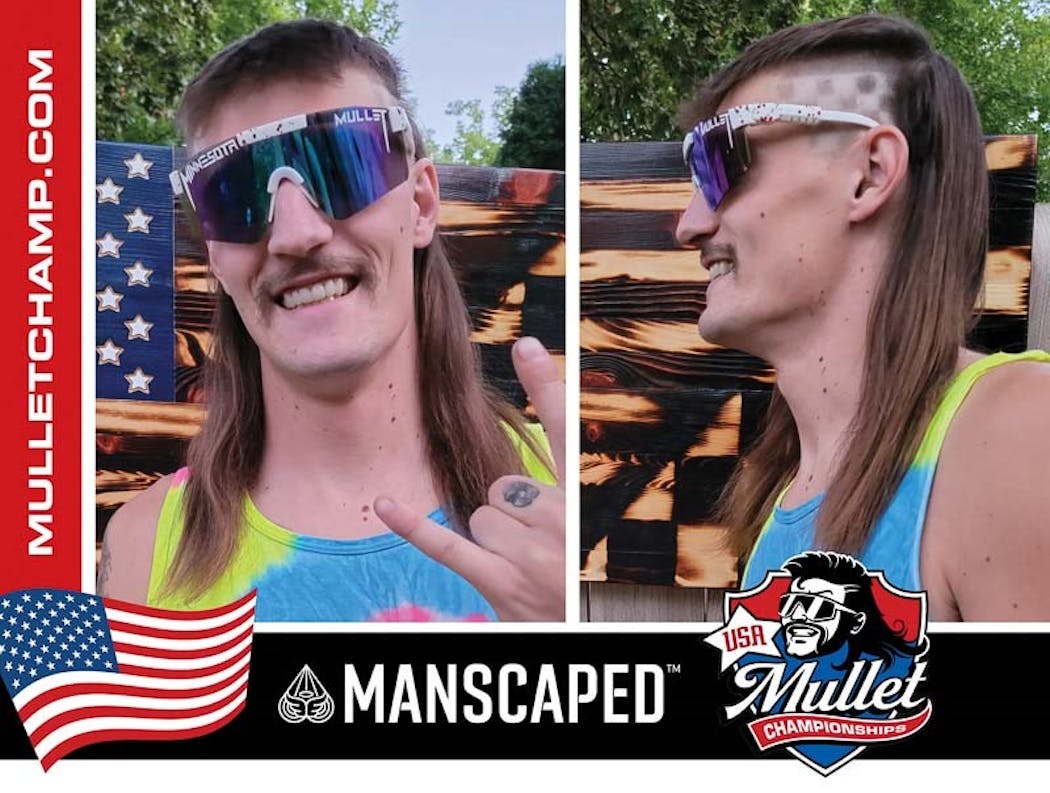 Curtis Wilson of Austin, Minn., man was a finalist in the USA Mullet Championships.