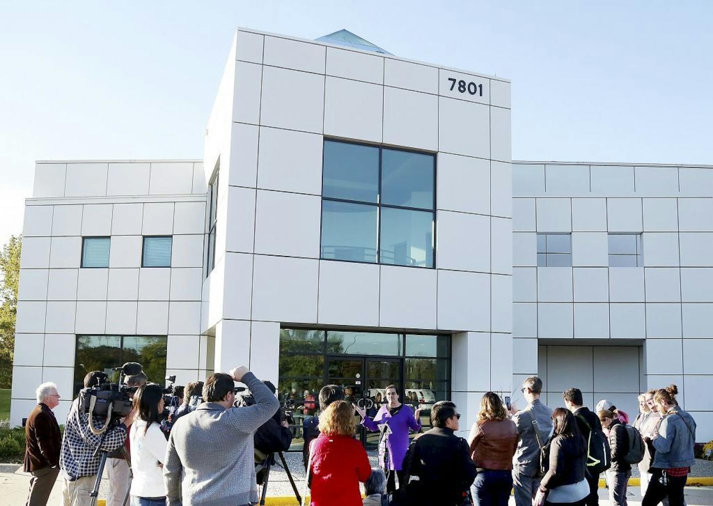 Joel Weinshanker, managing partner of P Park management, speaks to media members before the first Paisley Park Tour Thursday, Oct. 6, 2016, in Chanhassen, MN.