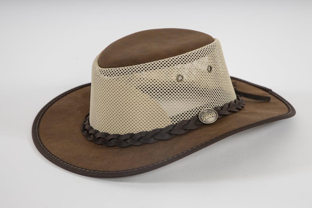 Barmah’s cooler hats are made in Staples, Minn.