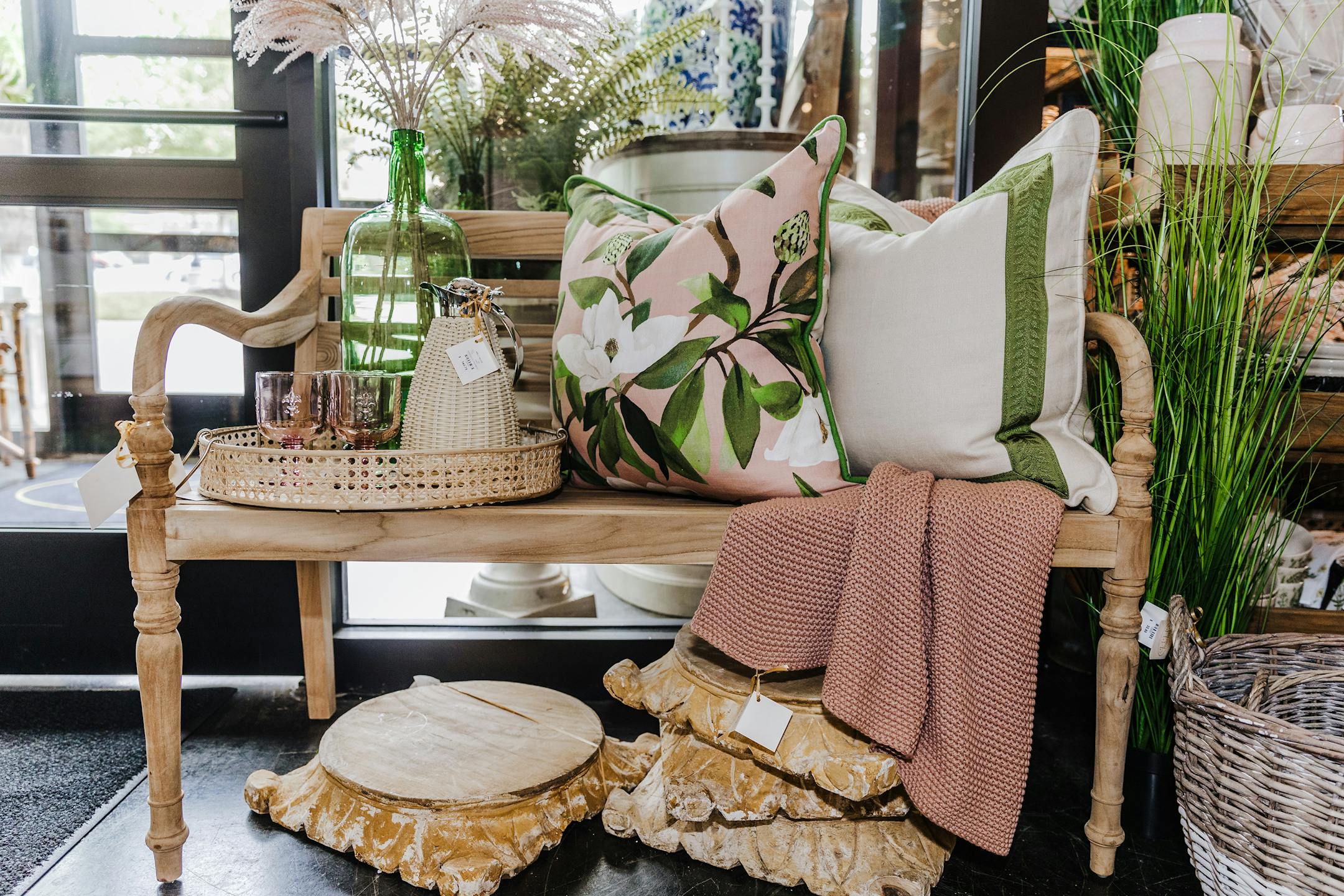 Sturdy chairs with wonderfully plush cushions round out the perfect corner for an evening glass of wine or cup of tea. (Nell Hill's/TNS)