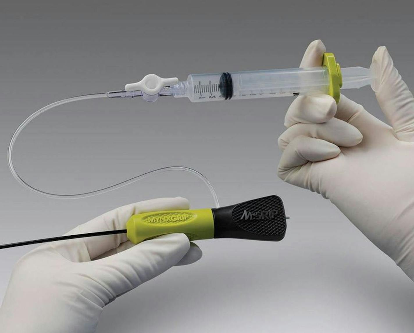 The Mynx grip vascular closure device. The study found the Mynx was associated with "a significantly greater risk of vascular complication" compared to alternative vascular-closure devices like the Angio-Seal.