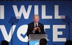 FILE - In this June 6, 2019, file photo, Democratic presidential candidate former Vice President Joe Biden speaks during the "I Will Vote" fundraising