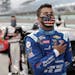 Bubba Wallace stood for the National Anthem before a race on June 14 at Homestead, Fla.