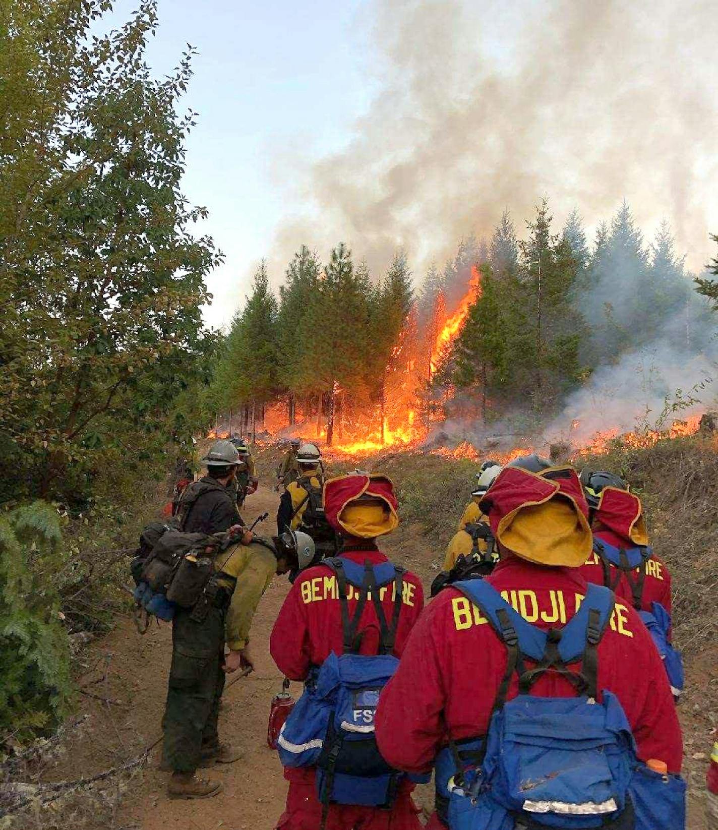 Minnesota firefighters continue to make headway on containing the Slater Fire in Oregon in late September. Photo courtesy of Minnesota Homeland Security and Emergency Management. ORG XMIT: WeKL21iBbNjwv1hDDrvE