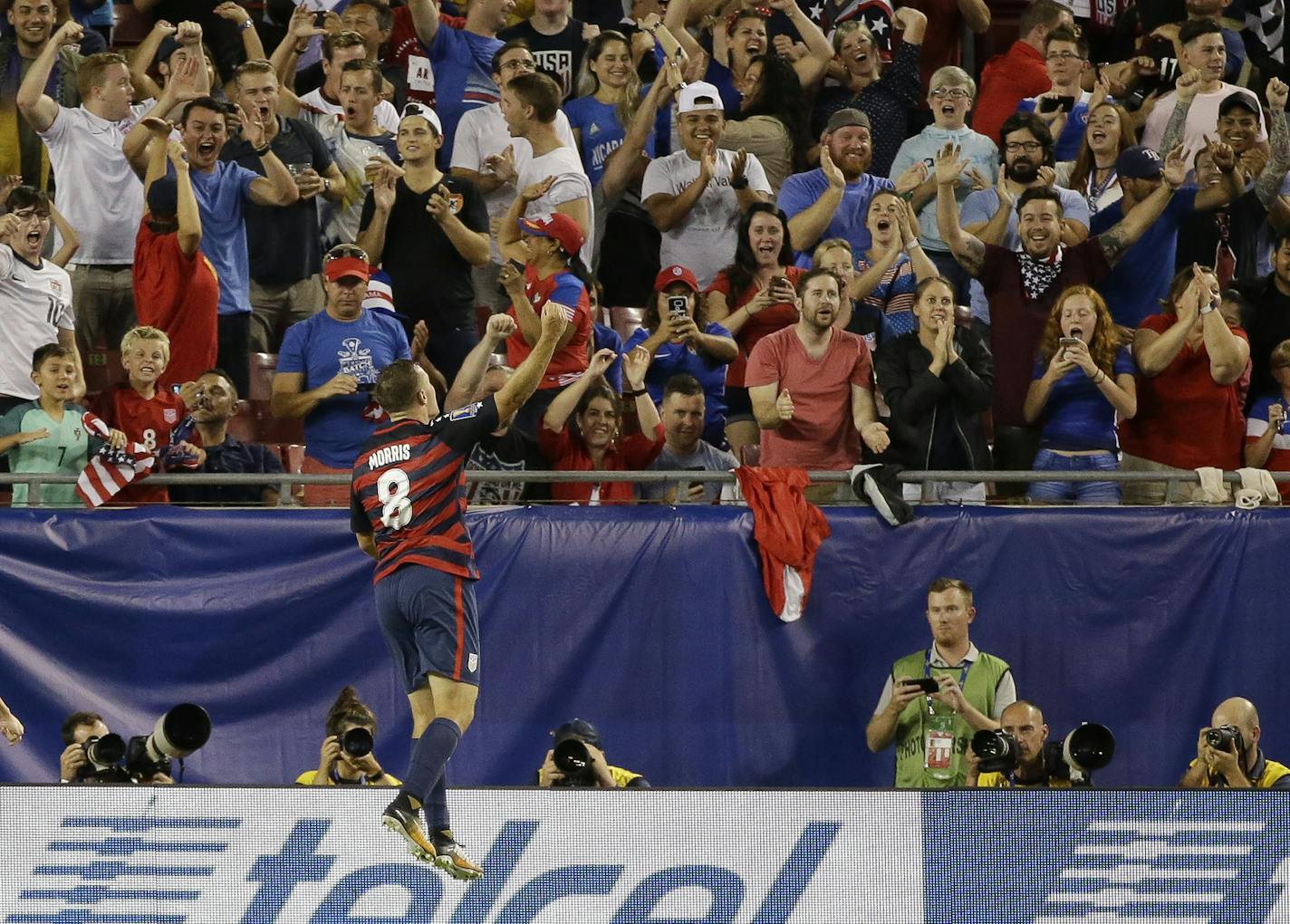 United States' Jordan Morris celebrated his second goal against Martinique during a CONCACAF Gold Cup match last summer in Tampa, Fla. The United States won 3-2.