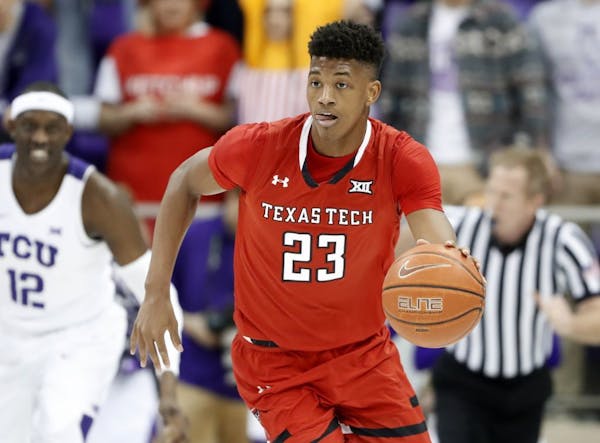 Jarrett Culver (23) was the sixth overall pick in the NBA draft after the Wolves made a deal with Phoenix that will be made official next month.